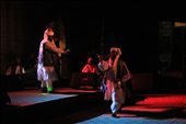 A captivating moment during the dance performance where the two performers dance on difference levels of stage showing off their energy, skill and command on the art of Atan (Balochi folk dance): by sania, Views[1505]