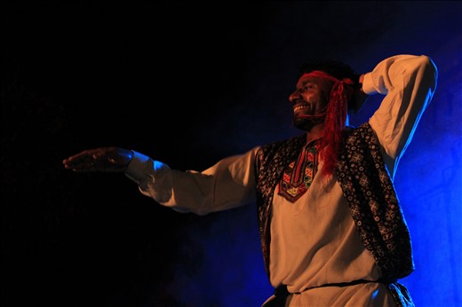 A solo performance by a very talented dancer. This dance needs a lot of stamina energy as you whole body is engaged in the performance the beautiful dress along with balochi embroidery shows of rich heritage and culture of Baluchistan  