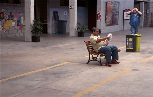 Taking a rest in a Buenos Aires market hall as the work day continues to unfold.