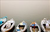 Boats along the Ganga offering a drying spot for laundry.: by sarahdouglas, Views[185]