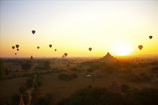 Sun rise over Bagan