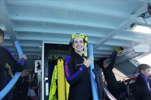 Getting ready to jump in to the Great Barrier Reef!