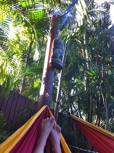 Hanging out at the hostel - paradise!