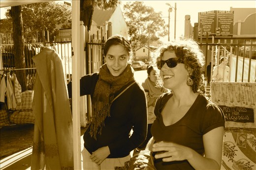 Shopping at the market in Gleebe. 