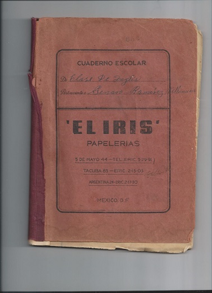 The handwritten recipe book this recipe came from, dated 1945.