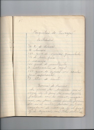 The original recipe, in Spanish.