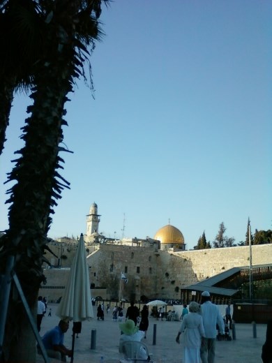 View of the Wailing Wall and the Dome of the Rock
