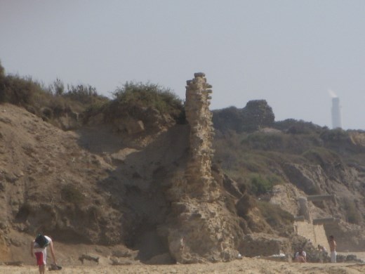 Ruins in Ashkelon on the Coast of the Mediterranean