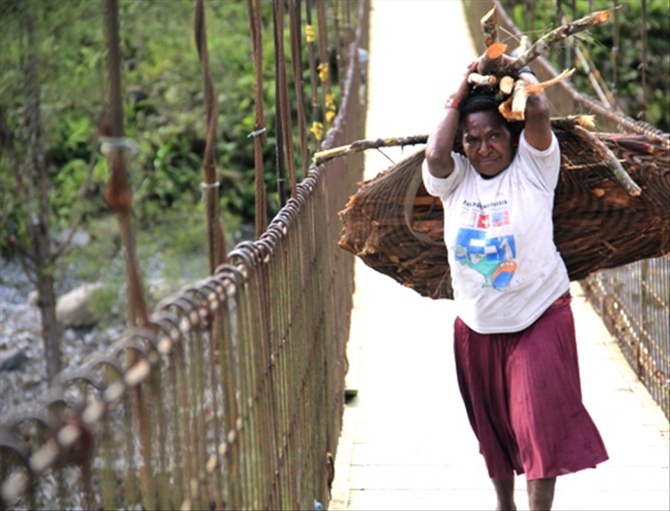 Women in Amungme tribe is a hardworker