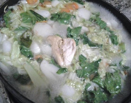 cooking time, put onion first, then fishball and shrimps then vegys