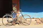 Young boy pauses on his way back from school in Panaji, the capital of Goa, India.: by sashaingoa, Views[865]