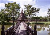 Bridge across to ruins in Sukhothai.: by scarlettbliss, Views[267]