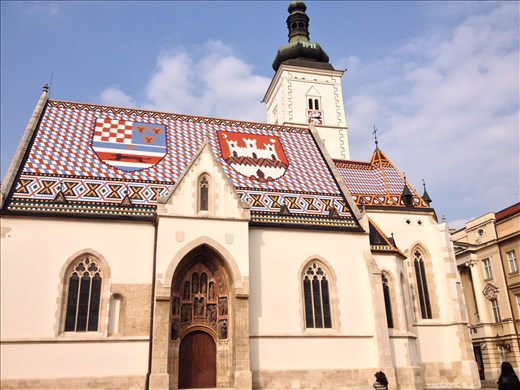 Cool church roof in Zagreb