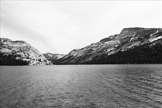 A TENYA LAKE WELCOME: Tenya Lake is situated on Tioga Road in Yosemite National Park. There is an eeriness in the movement of the water, in contrast to the stillness of the trees and mountains. A blissful welcome to the Park.