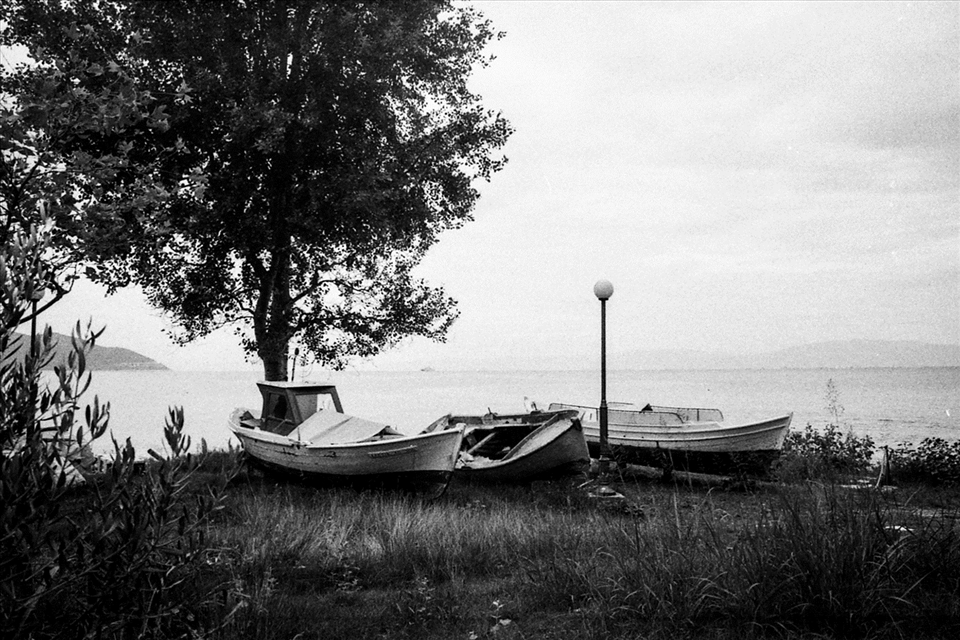 broken boats left on the shore