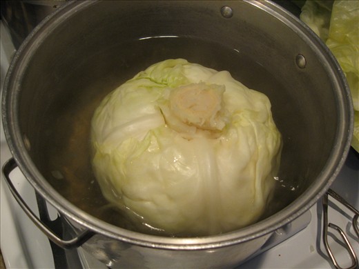 Step 1 - boil cabbage