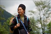 Another Black Hmong Elder carries a traditional basket to carry goods in on the way back from Sa Pa Town to their Village.: by sebriebolge, Views[284]