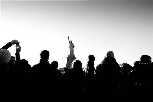 Statues of tourists.