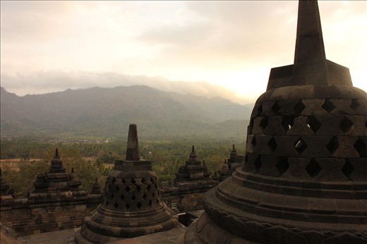 The higher place you get, the real Borobudur you feel.