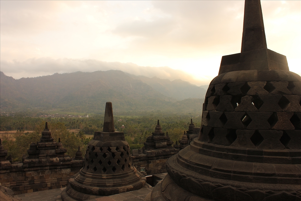 The higher place you get, the real Borobudur you feel.
