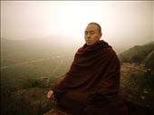 A Tibetan monk on Vultures Peak, India: by seth_monk, Views[298]