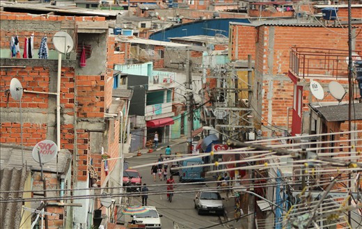 Houses are built without laws. Streets are narrow but there are lots of cars.