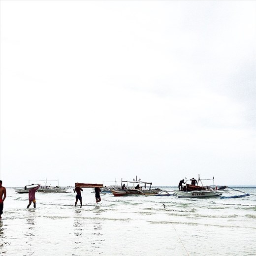 Oxfam was on my front porch this morning. Loading materials on to boats headed f