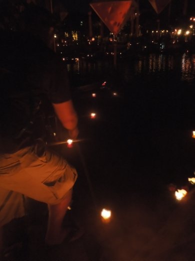 Make a wish/say a prayer and launch your lantern!