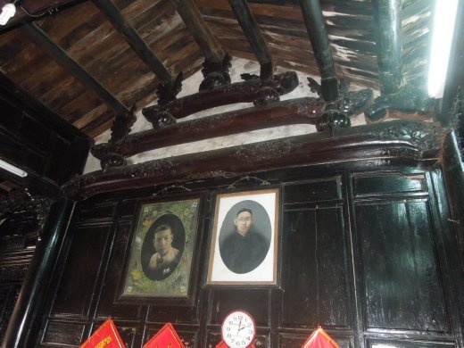 We learned about the family's ancestors and the architectural style of the cross beams shown here