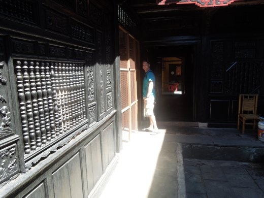 Exploring the courtyard