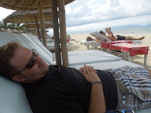 We spent the whole day sleeping on the beach-- Happy 4th!