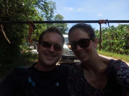 Riding in the back seat of a jeep left over from the war with Forest Gump soundtrack blasting... fun!