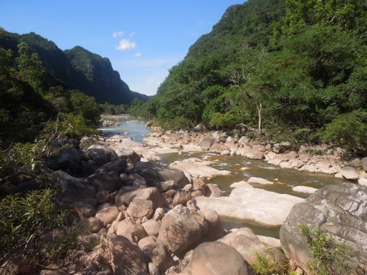 Headed to our swimming hole in Phong Nha-Ke Bang National Park