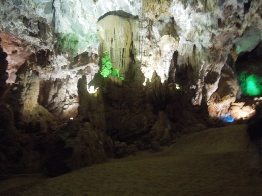 This cave had a lot more colored lights creating a kind of Disney effect