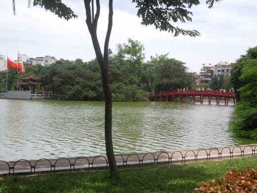 Joe and I relaxed in the park surrounding the lake