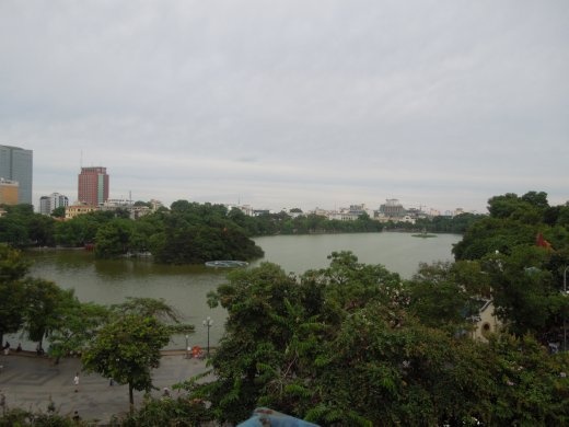The view from the 'secret' coffee shop- out to the lake we explored earlier