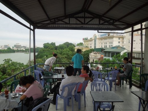 Secret coffee shop on the roof of a random building
