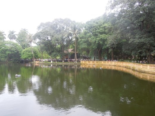 View of Ho Chi Minh's simple house on his huge government compound in downtown Hanoi