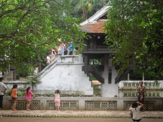 One Pillar Pagoda- originally built in 1049 but destroyed by the retreating French army in 1954 after the First Indochina War (jerks). The Vietnamese rebuilt.