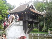 The temple is built on one pillar coming out of a lotus pond and is meant to resemble a lotus blossom-- sacred in Buddhism: by sglass, Views[139]