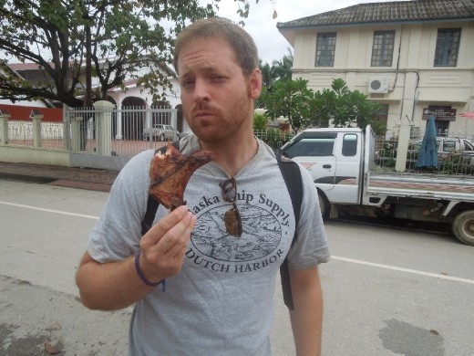 More meat on a stick! This is like straight-up pork fat...so good!