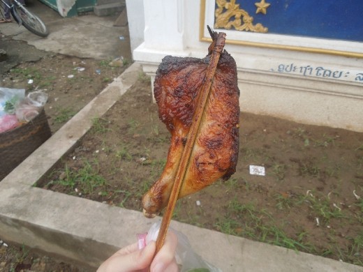 My chicken on a stick! Best chicken I've ever had.