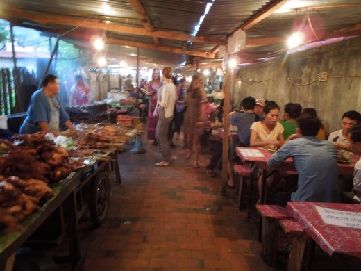 Little food alley we found off of the main LP night market!
