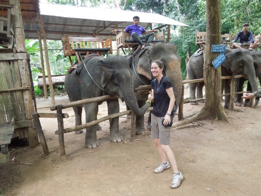 I realize I have never been this close to an elephant and get scared...