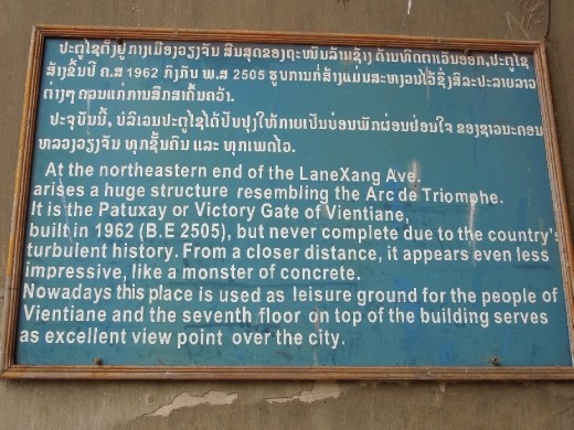 A lovely plaque on the arch where they call their own memorial ugly... nice. 