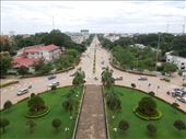 We paid the small fee and climbed to the top of the Arch! View of downtown Vientiane... honestly? Not much to see.: by sglass, Views[372]