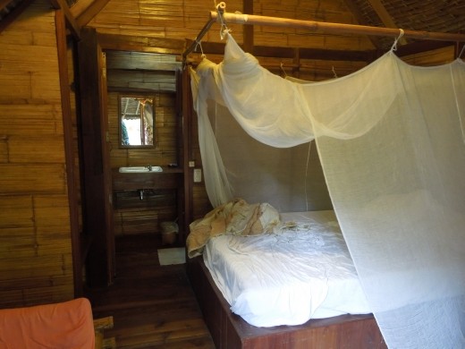 Our little bungalow in Pai. Kept us safe from the rain & bugs, but not the geckos