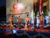 Back in Chiang Mai to head south- a traditional song/dance show is being put on in a square in honor of the queen's birthday!: by sglass, Views[203]