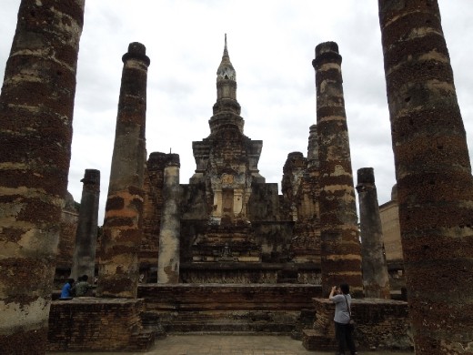This is from the middle of Wat Mahathat- the crown jewel of Sukothai and one of the best examples of ancient Thai architecture