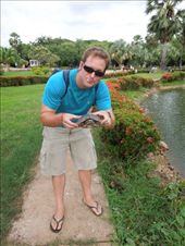 We find a turtle by another pond! Joe saves it (it was stuck in a bush) and for the 2nd time today gets good kharma by setting an animal free...: by sglass, Views[151]